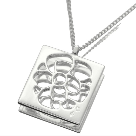 CHANEL Open Camillia 925 Sterling Silver Necklace - Picture 5 of 12